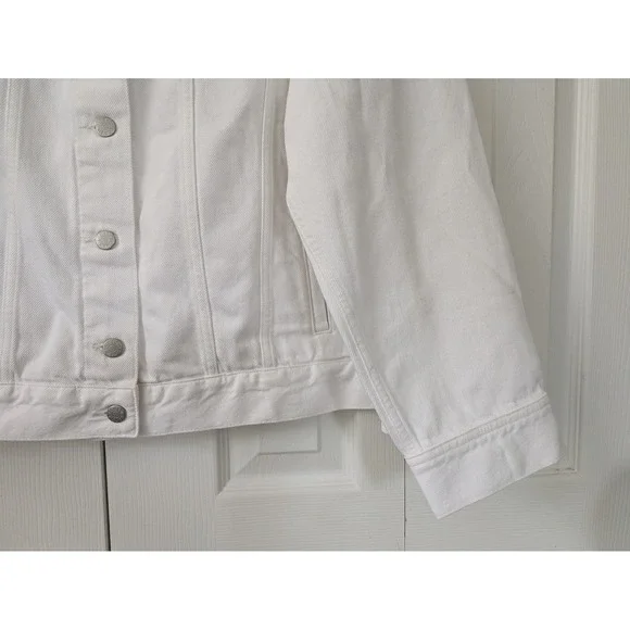 J.Crew Relaxed Denim Jacket Womens Size XXL White NWT‎ $128 CJ090 - Picture 3 of 7
